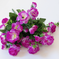искусственные цветы азалия цвета фиолетовый с белым 15
