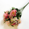 искусственные цветы букет роз с добавкой фиалка цвета малиновый 11