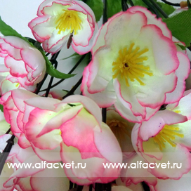 искусственные цветы букет сакуры цвета белый с розовым 19