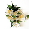 искусственные цветы букет георгин цвета белый 6