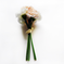 искусственные цветы букет гвоздик цвета кремовый с белым 40