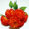 искусственные цветы букет хризантем цвета оранжевый 2