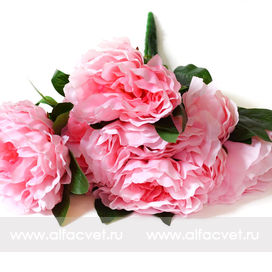 искусственные цветы пион цвета розовый 5