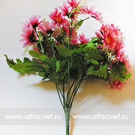 искусственные цветы букет ромашек цвета розовый 5