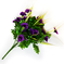 искусственные цветы букет ромашка с осокой цвета сиреневый 8