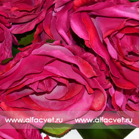 искусственные цветы розы цвета бордовый 61
