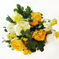 искусственные цветы букет пионов цвета белый с желтым 13